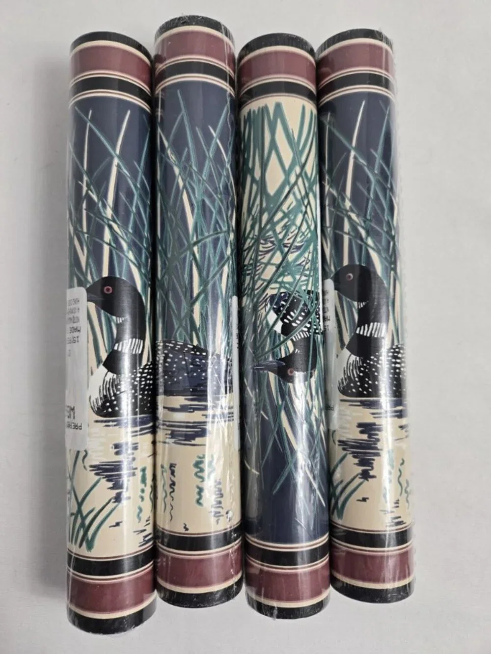 Vintage Borden WB278 Wallpaper Border Loons Ducks Lake Lodge Cabin Sealed Lot 4